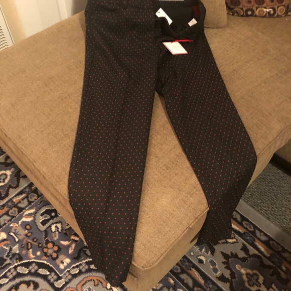 Talbots black w/red dot Hampshire ankle pant NWT - Picture 3 of 8